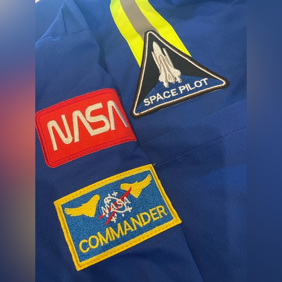 H2C Flame Resistant 3M Reflective Coverall NASA Space Suit Costume W/Patches (L) - Picture 5 of 17